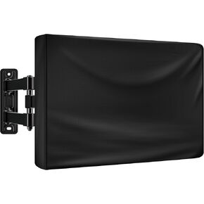 Outdoor TV Cover 40-43 Inch, TV Display Protector, Waterproof and Weatherproof Outside Flat Screen Cover (39.5''W x 25''H), 600D Fabric, Black