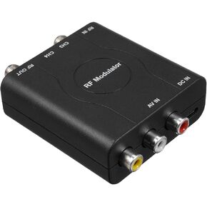 RF Modulator AV to RF Converter NTSC CH3/CH4 Channels Video Input Adapter for TVs with Analog Signals Professional HD VHF Demodulator Converter for CATV System