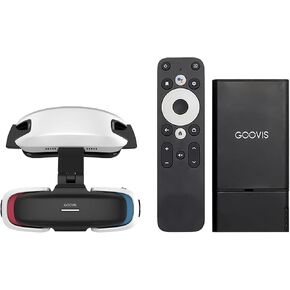 GOOVIS Art - Smallest 3D Cinema with Portable Media/Gaming Headset (Micro OLED) Next-Generation Open-Design Head-Mounted Display for Multitasking (White)