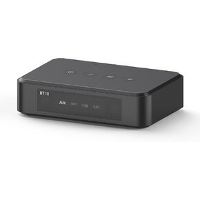 Arylic BT10 Bluetooth Transmitter to Wireless Headset/Speaker. Supports AUX/Optical/USB/PC DAC Audio Input, Easy Pairing to 2 Devices, aptX/aptX HD/aptX LL/aptX AD. with EQ, APP and Remote Control.