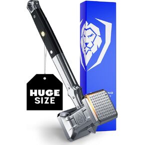 DALSTRONG Meat Tenderizer Tool - NEW IMPROVED - Dual Sided, Extra-Large Meat Hammer - Premium High-Carbon Stainless Steel - Meat Mallet - Chef Pounder - Black G10 Handle