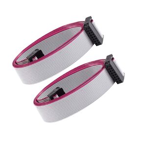 XJS IDC Connector Flat Ribbon Cable, F/F, 2.54 mm Pitch, 1 m, 2 Pcs (16 Pins)