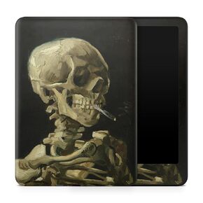 Tablet Skin Compatible with Amazon Kindle Paperwhite 12th (2024) - Skull with Cigarette - Premium 3M Vinyl Protective Wrap Decal Cover - Easy to Apply | Crafted in The USA by MightySkins