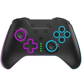 SANGDER Xbox One Controller, RGB LED Light Wireless Xbox Controller Compatible with Xbox One X/S Xbox One Series X/S,2.4GHz Wireless Adapter with 3.5mm Audio Jack,Black