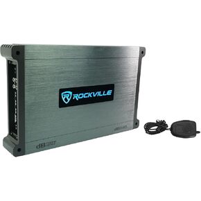 Rockville DBM45 2000W Peak / 500W RMS 4-Channel Marine Amplifier, Class AB, IPX6, Includes Remote, Adjustable Crossover, Silicone Covers - Perfect for Boats and Marine Audio