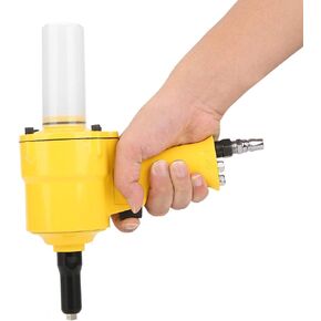 Oumefar KP-705P Pneumatic Rivet Gun, Pneumatic Air Riveter Pistol Grip Rivet Gun Air Powered Riveting Tool Cordless Rivet Tool for Decoration Automobile Manufacturing
