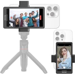 Newmowa 5" Phone Vlog Selfie Monitor Screen,Magnetic Phone Holder,Using Phone Rear Camera for Teleprompter Live Stream Selfie Vlog TikTok,Only Compatible with iPhone (Support 4K 30fps Wired Recording)