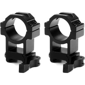 MIZUGIWA 30mm High Profile Picatinny QD Scope Mount Rings - 2 Pcs