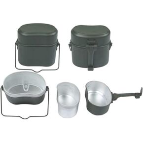 Military Mess Kit Military Mess Tin Multifunction Proper Size Aluminium Alloy Portable Military Lunch Box for Outdoor Camping Camping Cookware Mess Kit