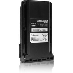 Fumei BP-232 2200mAh Li-ion Battery Pack with Type-C USB Charging Port Compatible with Icom IC-F15 IC-F26 IC-F43 Two-Way Radio