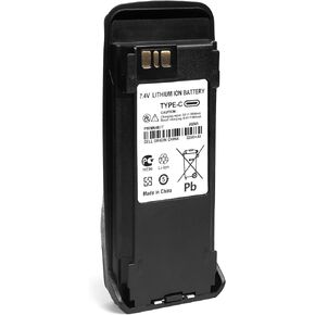 Fumei PMNN4077 Upgrade to 3350mAh Li-ion Battery Pack with Type-C USB Charging Port Compatible with Motorola XiRP8268 P8260 P8200 P8800 Two-Way Radio