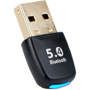 USB Bluetooth 5.4 Adapter for PC, Mini Bluetooth 5.4 Adapter Supports Windows 11/10/8.1, Adapter for Headphone Keyboard Mouse Speakers Printer Controller