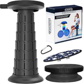 2025 Upgraded XXL Collapsible Stool with Cushion 20.4", 550lbs Max Weight, Wider & Taller Pop Up Seat, Heavy Duty Portable Retractable Folding Chair or Travel Foot Rest, Gift for Camping & Outdoors
