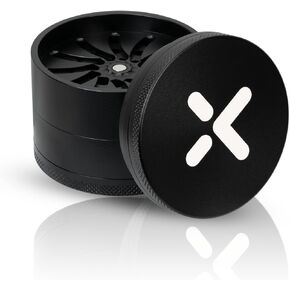 StormX 2.5" Toothless Grinder Mills, 3 Piece Luxurious Matte Finish, Aluminum Aircraft-Grade Metal Herb Grinder, Kurled Top and Bottom for Strong Grip (Black)