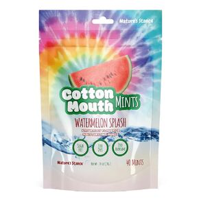 Nature's Stance Cotton Mouth Xylitol Mints, Dry Mouth Lozenges Sugar Free, Mouth Watering Mints - Stimulates Saliva & Freshens Breath, 40 Count (Watermelon Splash)