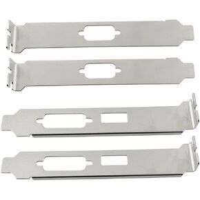 RLECS 2 Sets Chassis Stopper Half Height Baffle Computer Case Blank DVI + HDMI Bracket VGA Bracket Half Height Bracket Adapter Compatible with Short Graphics Card