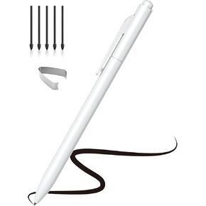 EMR Stylus Compatible with Remarkable 2, Replacement Digital Pen with Eraser, 4096 Pressure Levels, Palm Rejection, Tilt Support (5 Pen Tips) (5 Pen Tips White)