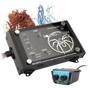Soundstream BX-26PS IP66 Waterproof Bass Processor, Power Sports Reconstruction Bass Machine, Digital Bass Machine for Cars, ATV, UTV, Marine and Motorcycles, BX Bass Processor
