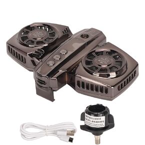 Phone Cooler For Gaming, Phone Cooling Case Mobile Cooler Phone Cooler Fan Low Noise Dual Core Semiconductor Cooling Fan Cellphone Radiators for Live Streaming Vlog Gaming