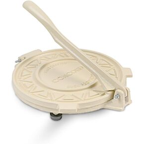 Concord Cast Iron Heavy Duty Tortilla Press. Commercial Grade Pataconera Presser. Perfect Maker for Flour or Corn Tortillas, Quesadillas, Roti, and much more! (Matte Black, 10")