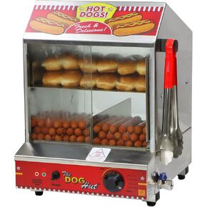 Paragon Dog Hut Hot Dog Steamer, Red, (8020)