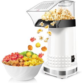 Popcorn Machine, High Popping Rate Air Popper Popcorn Maker, 4.5 Quarts, 1200w, 2 Min Fast Popping Air Popper, No Oil, BPA-Free, Mini Popcorn Machine with ETL Certified, Popcorn Poppers for Home