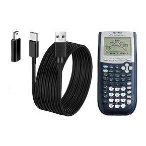Replacement Lost USB Power Charger Data Cable For Texas Instruments Calculator TI-84 Plus CE Charger, TI84 Plus CE TI 89 Titanium Graphing Calculator Charging Cord, TI Nspire CX II Charger 5FT (Black)