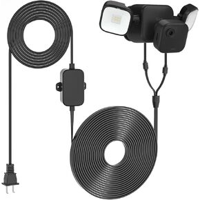 UYODM Power Cable for Blink Outdoor 4/(3rd Gen) Floodlight +Blink Outdoor Camera, 25Ft/7.5m Weatherproof Cable Power Your Blink Floodlight Cam Continuously Black (Floodlight & Camera NOT Included)
