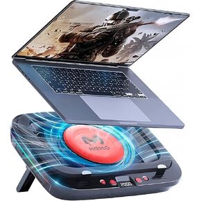 Gaming Laptop Cooler Turbo Fan Stand Compressed Air-Cooling Pad for Notebook 14-18" Advanced Seal Foam Heat Dissipation with RGB Lighting, 7-Level Adjustment, Dust Protection - Conquer Lag, Stay Cool