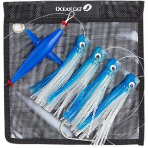 OCEAN CAT Saltwater Trolling Lures Bird Fishing Teaser for Saltwater Fishing Rigged with Hook for Wahoo Tuna Mahi Dolphin Sailfish Marlin