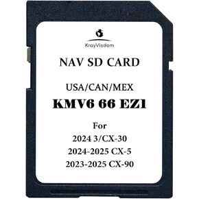Updated Navigation SD Card | GPS Map Card Compatible with CX-5(2024-2025), CX-30/3(2024), CX-90(2023-2025) | USA/CAN/MEX Maps