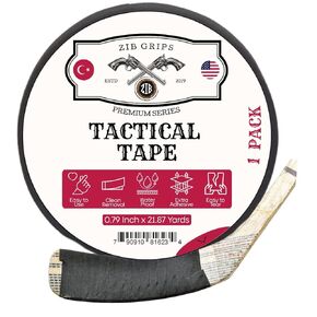 Protective Multipurpose Black Tape, 0.79 Inch x21.87 Yards, Water Resistant & Non-Reflective Grip to Wrap Improve Handles, Adhesive Multipurpose Tape for Guns/Cloth Hockey Tape, Stick Tape