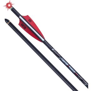 TenPoint CenterPunch HPX - Pack of Three - Lighted 20" Carbon Arrows with Red Alpha-Blaze HPX Nock - Essential for Flight Visibility