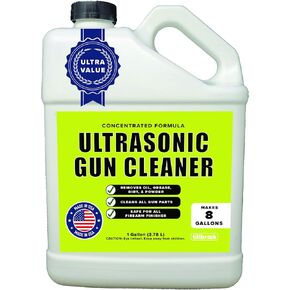 Ultrasonic Gun Cleaner - Makes 8 Gallons - Tillbrook Concentrated Ultrasonic Gun Cleaner - 128 oz Cleaning Solution for Guns, Pistols, & Gun Parts - Safe for All Gun Finishes - Removes Oil & Grease