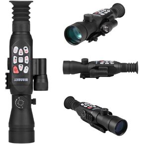 300 Yards Infrared Night Vision Scopes for Rifles with IR Illuminator, 4X Digital Zoom, 50MM Lens Hunting Range Finder Monocular, Night Vision Scope for Hunting