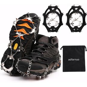 26 Stainless Steel Spikes crampons for Hiking Boots Men and Women Not Slipping on The ice Surface Stainless Steel Anti Slip ice Claws Cold Resistance -45