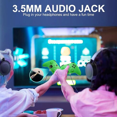 Sangder Xbox One Controller ， متوافق مع Xbox One/One S/One X/One Series X/S/PC ， 2.4 جيجا هرتز جهاز التحكم Xbox One مع مقبس سماعات الصوت 3.5 ملم ، الأخضر in Kuwait