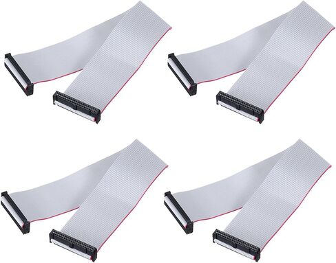 MECCANIXITY 4 Pcs IDC Flat Ribbon Cable, 2.54mm Pitch 63mm Width 30cm Long 50 Pin FC to FC Flat Ribbon Connector Jumper Wire for PC, LED Displays in Saudi Arabia