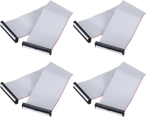 MECCANIXITY 4 Pcs IDC Flat Ribbon Cable, 2.54mm Pitch 63mm Width 30cm Long 50 Pin FC to FC Flat Ribbon Connector Jumper Wire for PC, LED Displays in Saudi Arabia