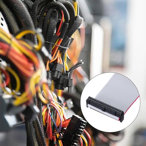 MECCANIXITY 4 Pcs IDC Flat Ribbon Cable, 2.54mm Pitch 63mm Width 30cm Long 50 Pin FC to FC Flat Ribbon Connector Jumper Wire for PC, LED Displays in Saudi Arabia