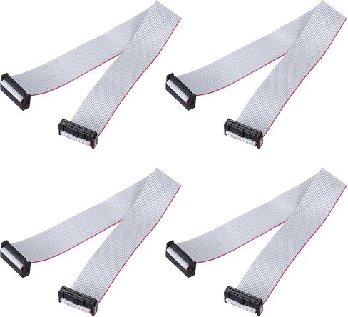 MECCANIXITY 4 Pcs IDC Flat Ribbon Cable, 2.54mm Pitch 63mm Width 30cm Long 50 Pin FC to FC Flat Ribbon Connector Jumper Wire for PC, LED Displays in Saudi Arabia