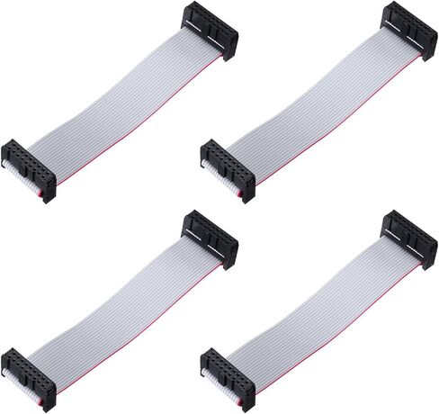 MECCANIXITY 4 Pcs IDC Flat Ribbon Cable, 2.54mm Pitch 63mm Width 30cm Long 50 Pin FC to FC Flat Ribbon Connector Jumper Wire for PC, LED Displays in Saudi Arabia