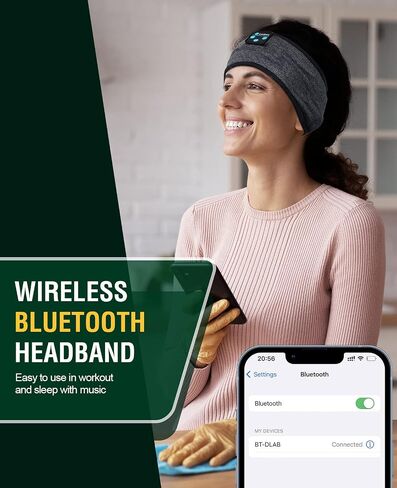 سماعات النوم ، سماعات النوم | سماعات عقال Bluetooth ، سماعات أذن نوم مريحة مع مكبرات صوت استريو عالية الوضوح ، إلكترونيات ، للرجال نساء in Saudi Arabia