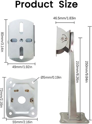 Starlink Mount, Starlink Mini Wall Mount, Adjustable Starlink Mini Roof Mount, Adjustable Wall Mounting for Starlink Mini, Starlink Accessories, Aluminum Alloy Adapter Included in Saudi Arabia