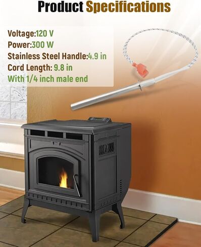 SRV7000-660 Igniter Fit لـ Pelpro Pellet STOVE PP130 PP130-B PP60 PP60-B PP70 PPC90 الحديد الزهر TSC90 الحديد الزرق in Kuwait