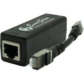 EverStar MI-305 Galvanic Network Isolator for Healthcare (EN60601-1 Compliant 4.5 KV, 2 MOPP) + 5" Patch STP Cable (1+1pc Kit) | Apple/Android TV | Hi-Res Audio Systems (RJ45) | Black