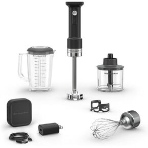 KitchenAid Go Cordless Hand Blender with Accessories - battery included, KHBRV75BM