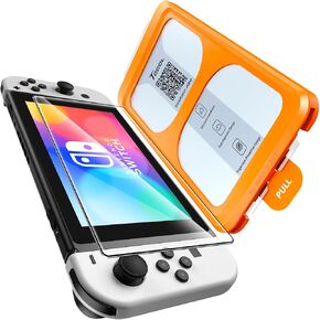 TOCOL Tempered Glass Screen Protector Compatible with Nintendo Switch OLED 2021 Model 7 Inch Anti Scratch 9H Hardness（7 inch）