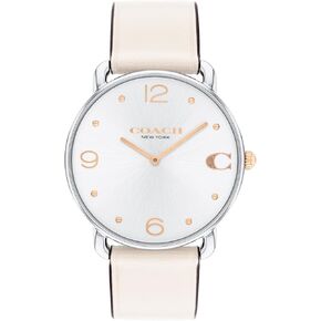 Coach Elliot Women's Watch - 2H Quartz Watch with Genuine Leather - Water Resistant 3 ATM/30 Meters - Trendy Minimalist Design for Everyday Wear - 36mm