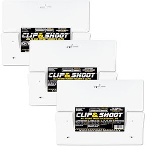 Clip & Shoot Indoor Gun Range Shooting Target Holder Hanger (3 Pack)